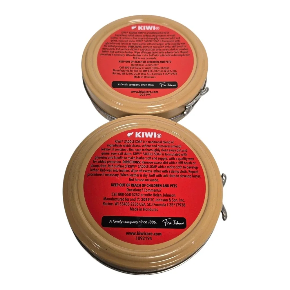 Kiwi Saddle Soap 3.125 Ounce (2 PACK) Removes‎ Dirt And Grime On Leather New